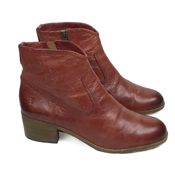 Frye Claire Bootie Short Ankle Leather Boot - Picture 5 of 14